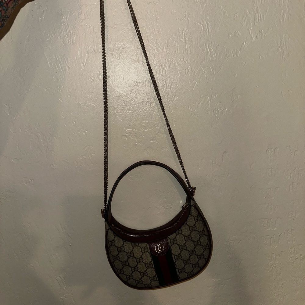 Gucci Ophidia Beige and Burgundy Shoulder Bag - Picture 11 of 11